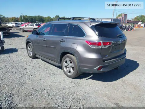 2015 Toyota Highlander Limited Platinum V6 VIN 5TDDKRFH5FS112795 фото 4