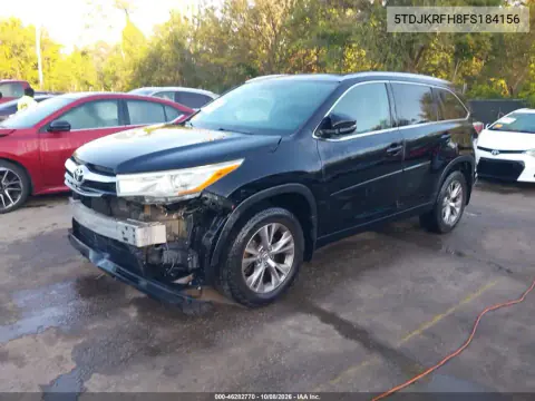 2015 Toyota Highlander Xle V6 VIN 5TDJKRFH8FS184156 фото 3