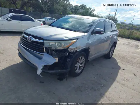 2015 Toyota Highlander Xle V6 VIN 5TDKKRFH4FS089212 фото 3