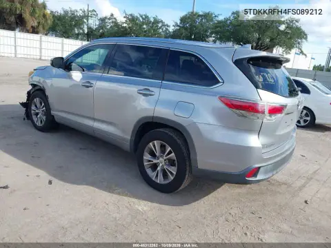 2015 Toyota Highlander Xle V6 VIN 5TDKKRFH4FS089212 фото 4
