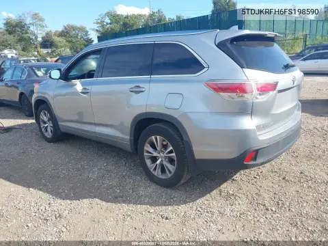 2015 Toyota Highlander Xle V6 VIN 5TDJKRFH6FS198590 фото 3