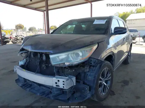 2016 Toyota Highlander Xle V6 VIN 5TDKKRFH1GS500874 фото 3