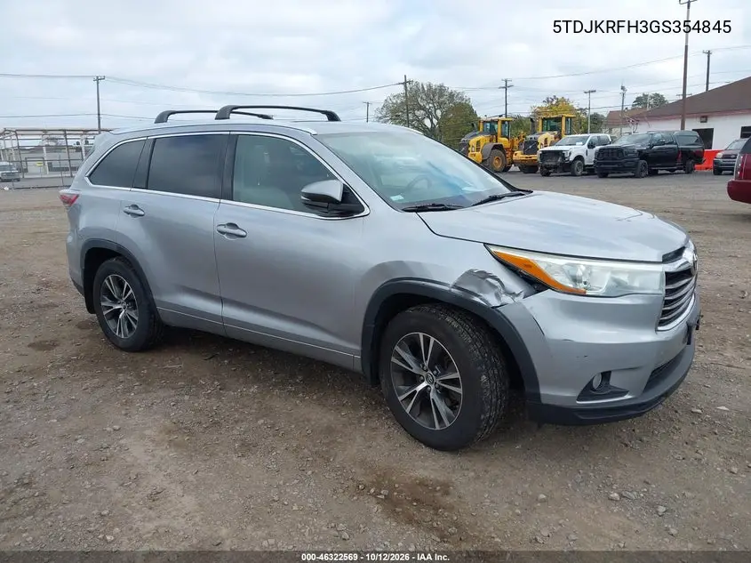 2016 Toyota Highlander Xle V6 VIN 5TDJKRFH3GS354845 фото 2