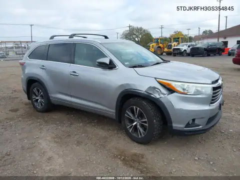 5TDJKRFH3GS354845 — 2016 Toyota Highlander, Передняя часть, фото до ремонта
