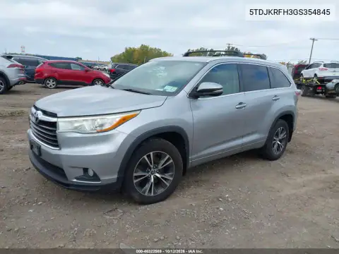 2016 Toyota Highlander Xle V6 VIN 5TDJKRFH3GS354845 фото 3
