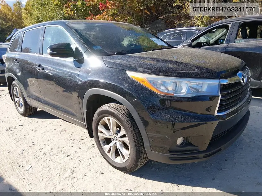 2016 Toyota Highlander Le Plus V6 VIN 5TDBKRFH7GS341570 фото 1