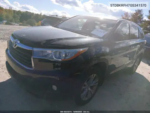 2016 Toyota Highlander Le Plus V6 VIN 5TDBKRFH7GS341570 фото 2
