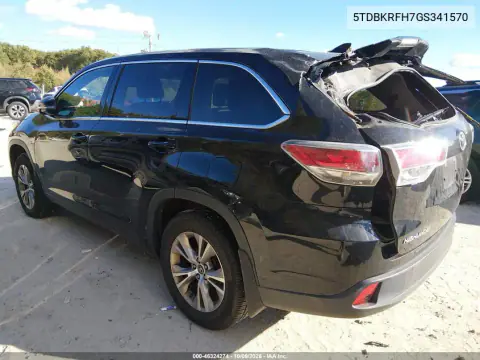 2016 Toyota Highlander Le Plus V6 VIN 5TDBKRFH7GS341570 фото 3