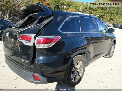 2016 Toyota Highlander Le Plus V6 VIN 5TDBKRFH7GS341570 фото 4
