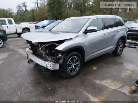 5TDJKRFH9GS339427 — 2016 Toyota Highlander, фото 3 с аукциона IAAI, Передняя часть
