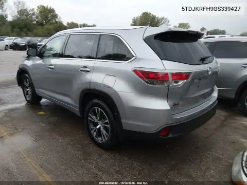 5TDJKRFH9GS339427 — 2016 Toyota Highlander, фото 4 с аукциона IAAI, Передняя часть
