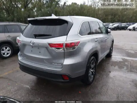 5TDJKRFH9GS339427 — 2016 Toyota Highlander, фото 5 с аукциона IAAI, Передняя часть