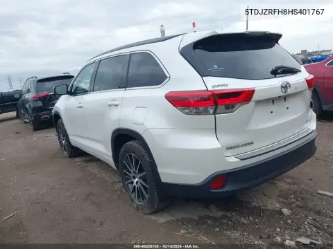 5TDJZRFH8HS401767 — 2017 Toyota Highlander, фото 4 с аукциона IAAI, Передняя часть справа