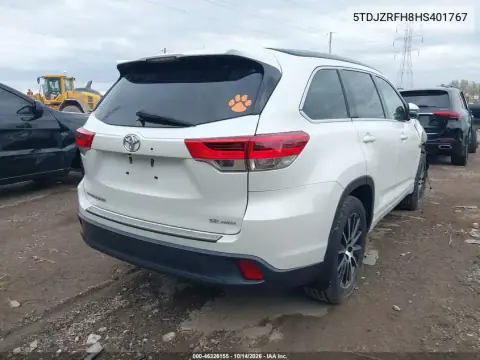 5TDJZRFH8HS401767 — 2017 Toyota Highlander, фото 5 с аукциона IAAI, Передняя часть справа