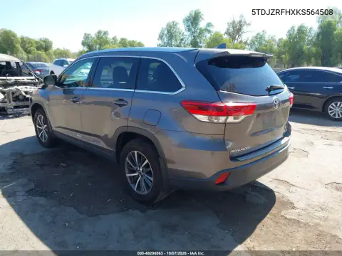 2019 Toyota Highlander Xle VIN 5TDJZRFHXKS564508 фото 4