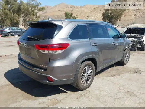 2019 Toyota Highlander Xle VIN 5TDJZRFHXKS564508 фото 5