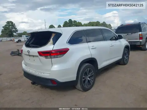 5TDZARFH0KS042125 — 2019 Toyota Highlander, фото 5 с аукциона IAAI, Левый бок