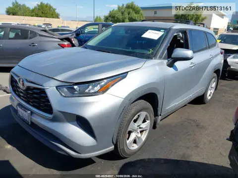 2020 Toyota Highlander L VIN 5TDCZRBH7LS513161 фото 3