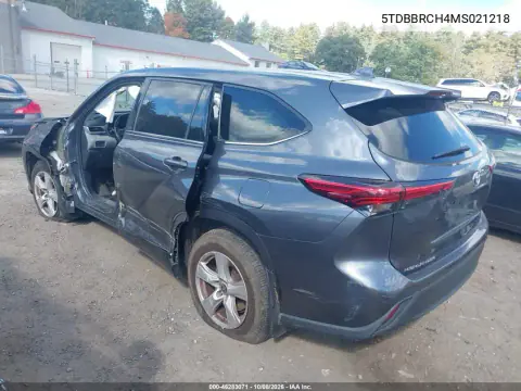 2021 Toyota Highlander Hybrid Le VIN 5TDBBRCH4MS021218 фото 4