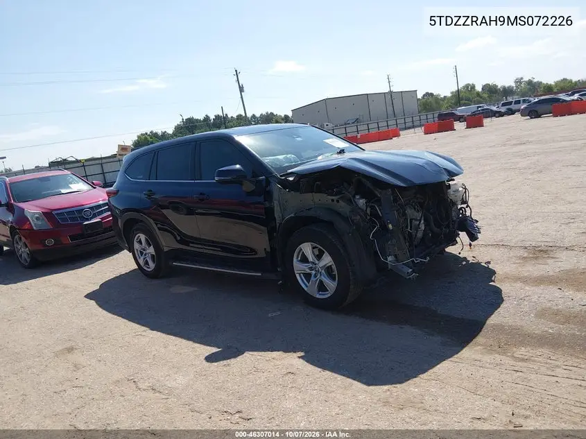 2021 Toyota Highlander L/Le VIN 5TDZZRAH9MS072226 фото 2