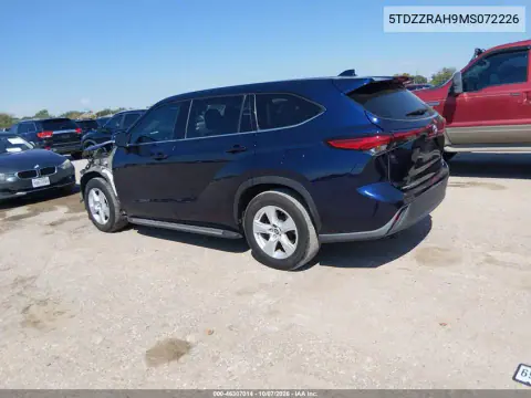 2021 Toyota Highlander L/Le VIN 5TDZZRAH9MS072226 фото 4
