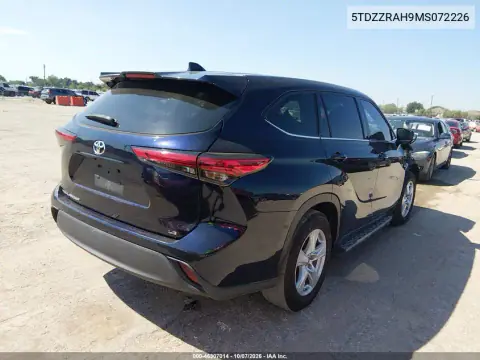 2021 Toyota Highlander L/Le VIN 5TDZZRAH9MS072226 фото 5