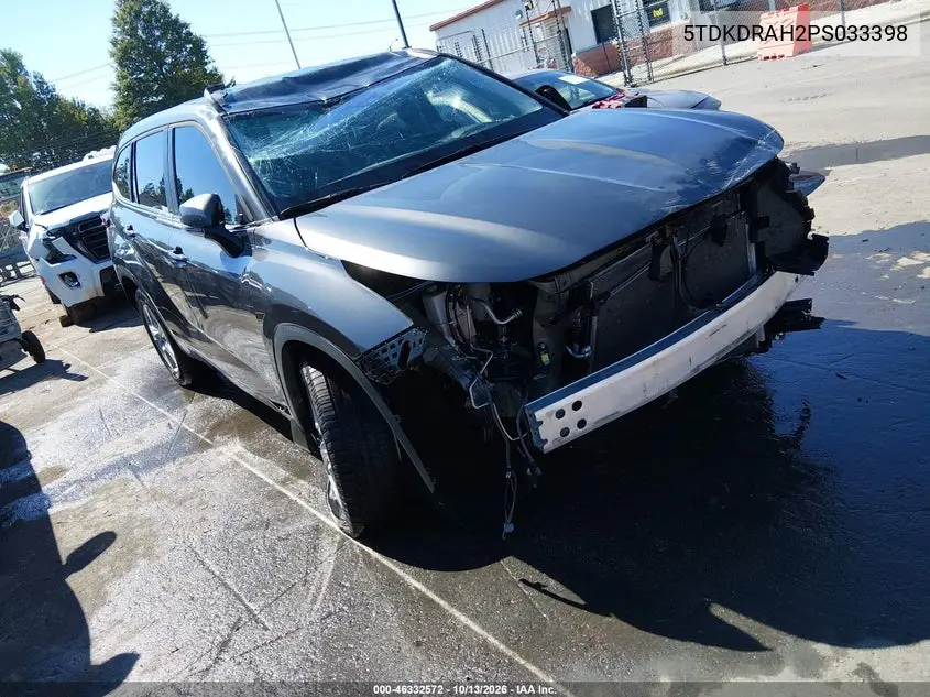 5TDKDRAH2PS033398 Toyota Highlander 2023 — повреждение Опрокидывание, фото до ремонта