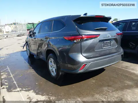 5TDKDRAH2PS033398 — 2023 Toyota Highlander, фото 3 с аукциона IAAI, Опрокидывание