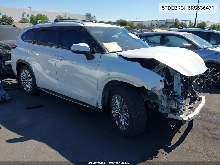 2024 Toyota Highlander Hybrid Platinum VIN 5TDEBRCH6RS636471 фото 1