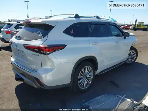 2024 Toyota Highlander Hybrid Platinum VIN 5TDEBRCH6RS636471 фото 4