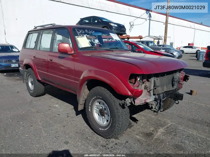 1991 Toyota Land Cruiser Fj80 VIN JT3FJ80W0M0021029 фото 1