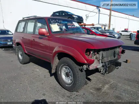 JT3FJ80W0M0021029 — 1991 Toyota Land Cruiser, Передняя часть, фото до ремонта