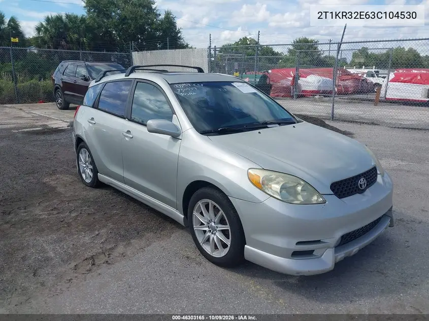 2003 Toyota Matrix Xr VIN 2T1KR32E63C104530 фото 2