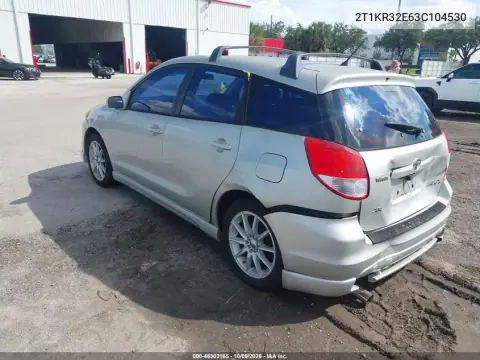 2003 Toyota Matrix Xr VIN 2T1KR32E63C104530 фото 4