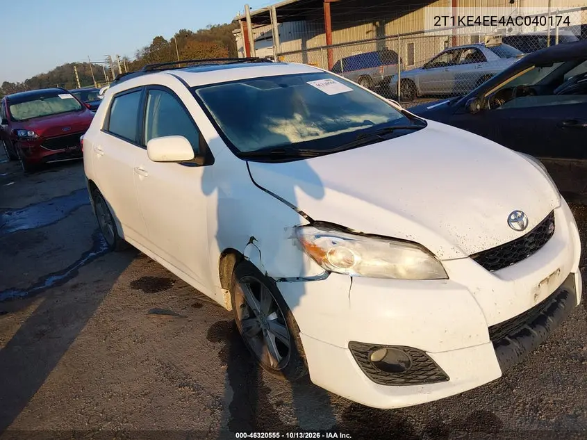2010 Toyota Matrix S VIN 2T1KE4EE4AC040174 фото 2