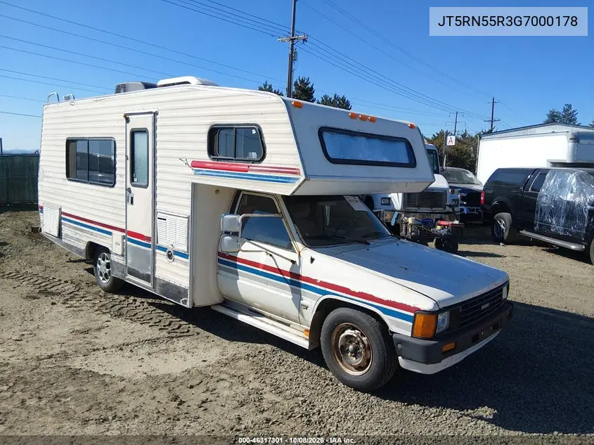 1986 Toyota Pickup Cab Chassis Rn55 VIN JT5RN55R3G7000178 фото 2