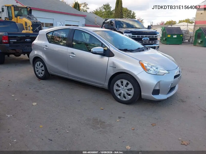 2014 Toyota Prius C One VIN JTDKDTB31E1564067 фото 2