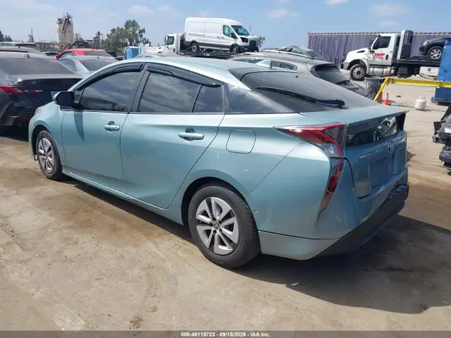 JTDKBRFU9H3051346 — 2017 Toyota Prius Two, фото 3 с аукциона IAAI 30.09.2026, Правый бок