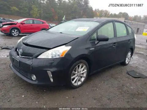 JTDZN3EU8C3111887 — 2012 Toyota Prius V, фото 3 с аукциона IAAI, Передняя часть