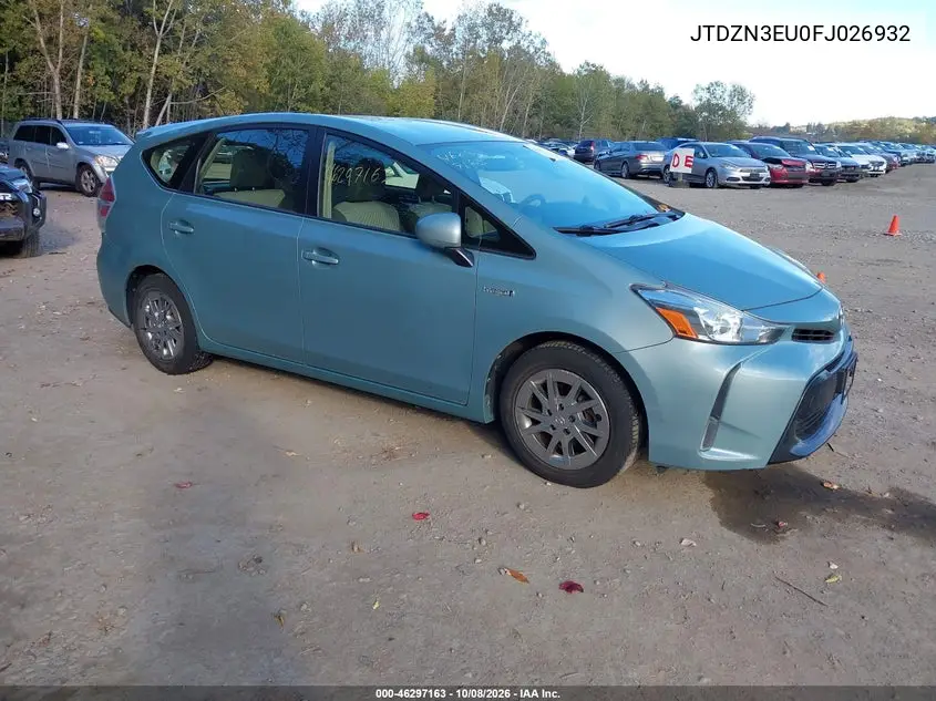 2015 Toyota Prius V Three VIN JTDZN3EU0FJ026932 фото 1