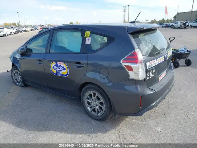 JTDZN3EU8GJ051384 — 2016 Toyota Prius V, фото 3 с аукциона IAAI 14.10.2026, Передняя часть слева
