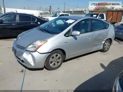 2006 Toyota Prius VIN JTDKB20U463198090 фото 3