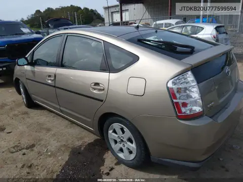 2007 Toyota Prius VIN JTDKB20U777599594 фото 3