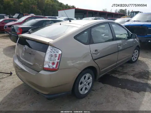 2007 Toyota Prius VIN JTDKB20U777599594 фото 4
