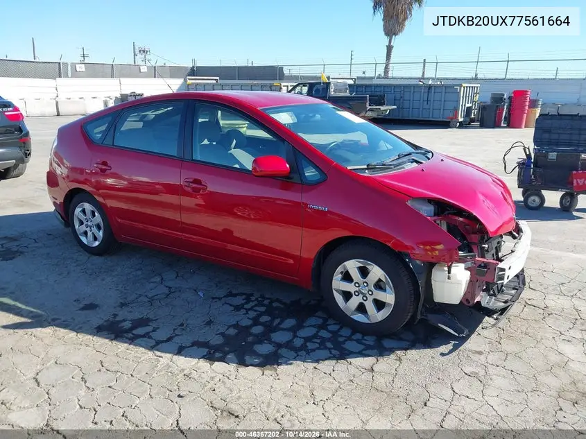 JTDKB20UX77561664 — 2007 Toyota Prius, фото 2 с аукциона IAAI, Передняя часть