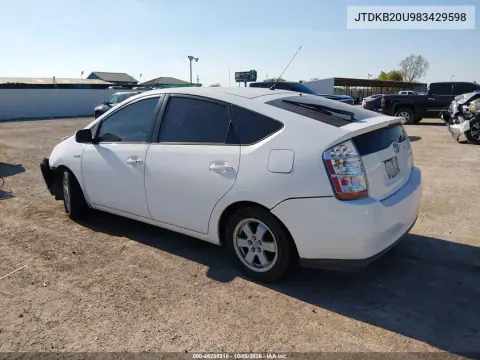 2008 Toyota Prius VIN JTDKB20U983429598 фото 4