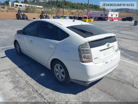 2008 Toyota Prius VIN JTDKB20U687816232 фото 4