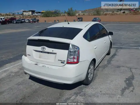 2008 Toyota Prius VIN JTDKB20U687816232 фото 5