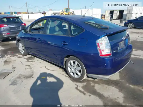 2008 Toyota Prius Touring VIN JTDKB20U787708881 фото 4