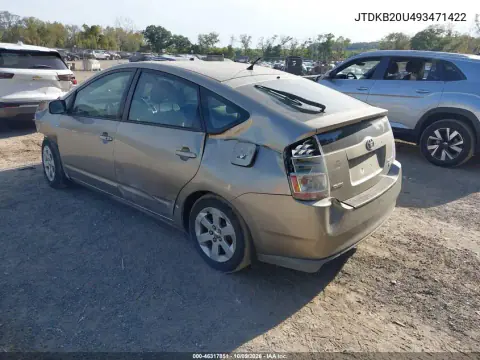 2009 Toyota Prius VIN JTDKB20U493471422 фото 3